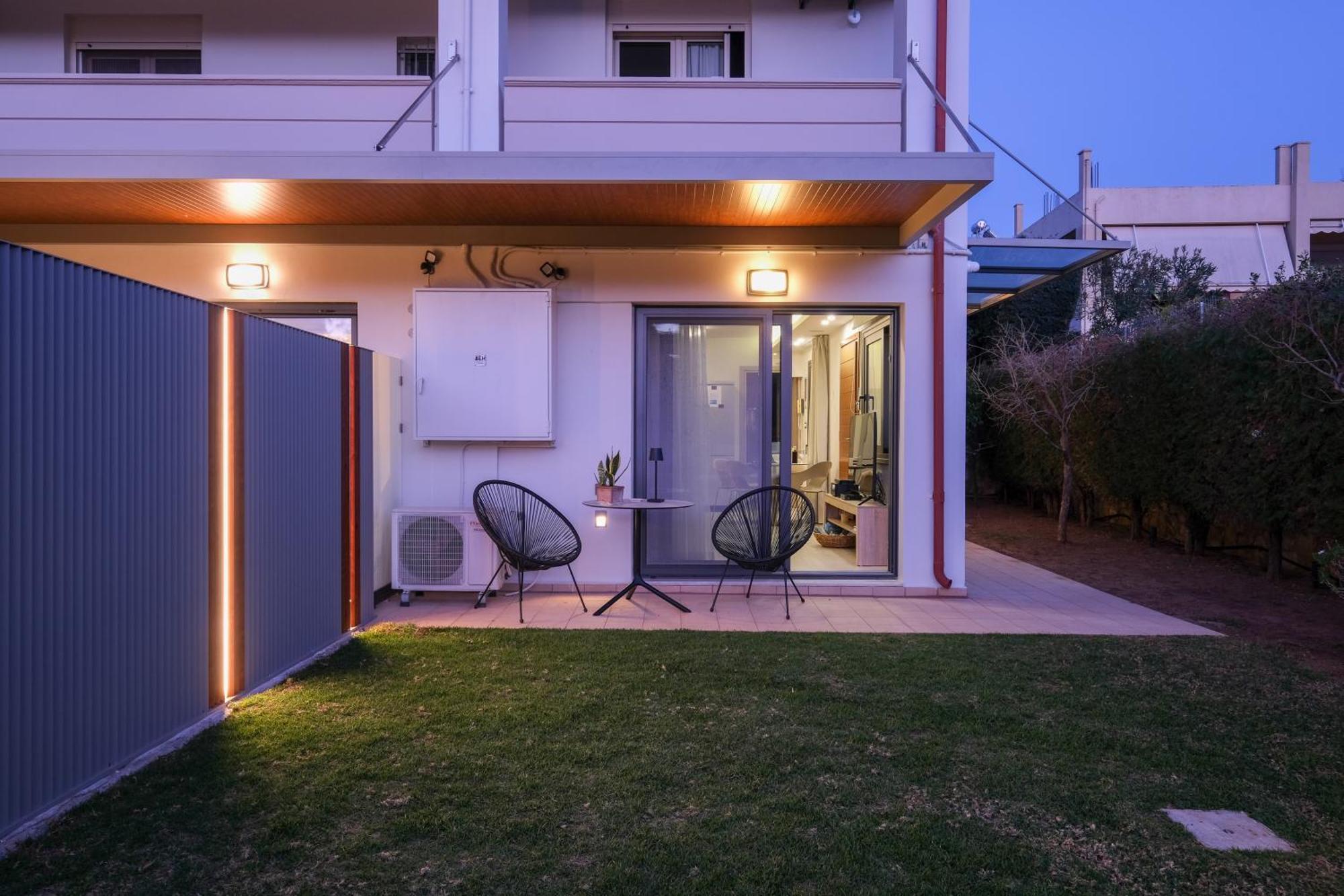 Glaros Casa Verde - Cozy Flat With Garden Near Beach Kato Daratso Dış mekan fotoğraf