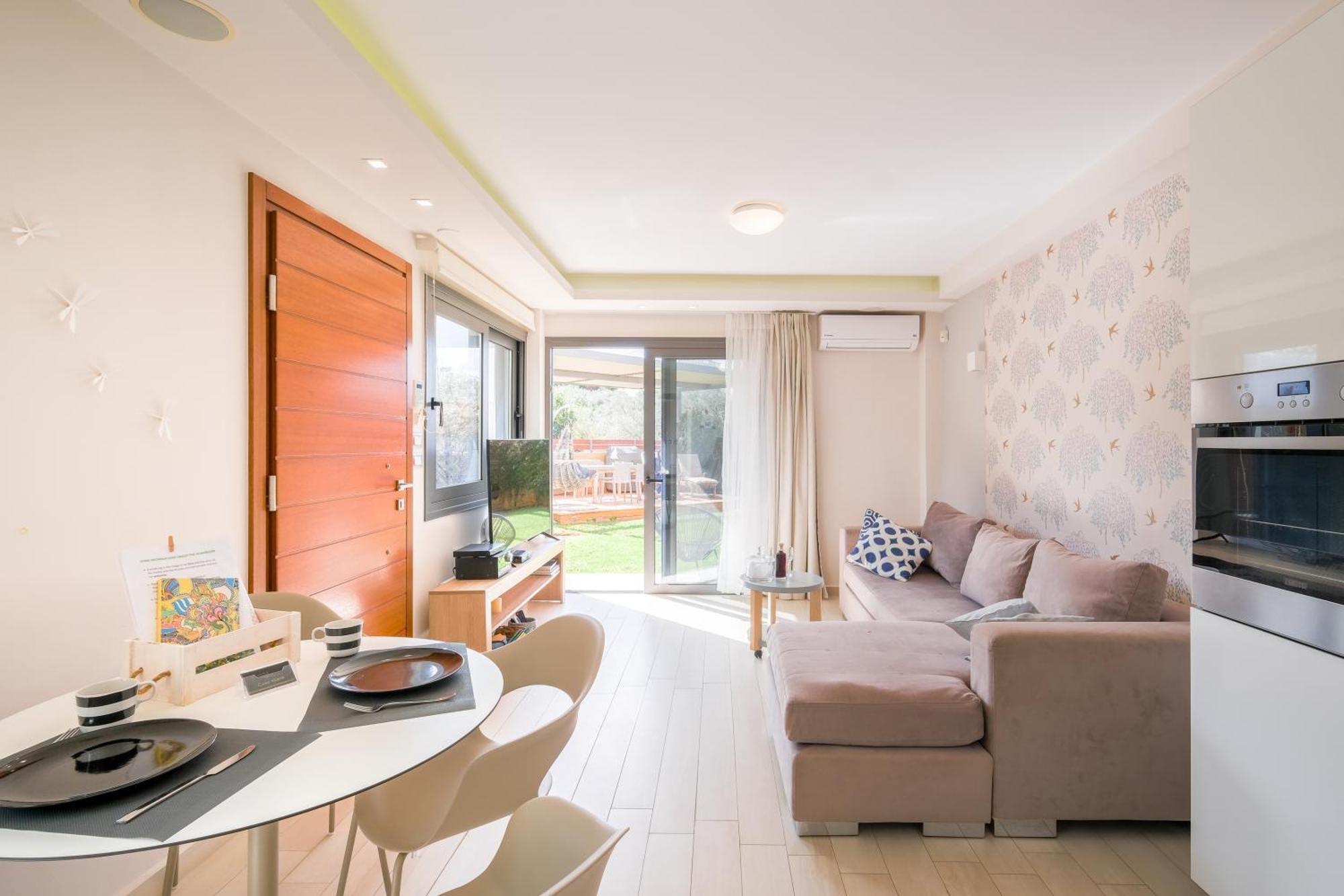 Glaros Casa Verde - Cozy Flat With Garden Near Beach Kato Daratso Dış mekan fotoğraf
