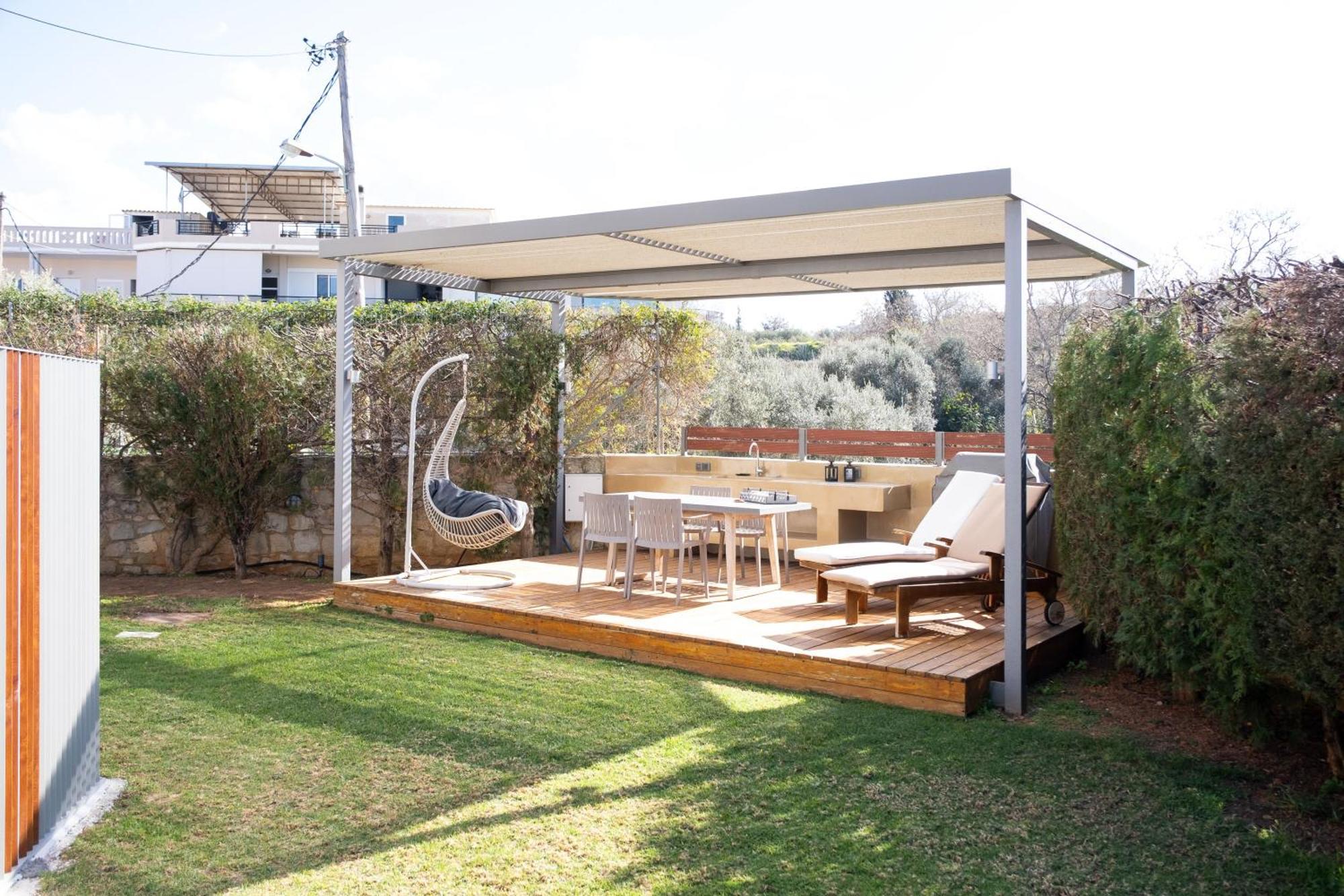 Glaros Casa Verde - Cozy Flat With Garden Near Beach Kato Daratso Dış mekan fotoğraf